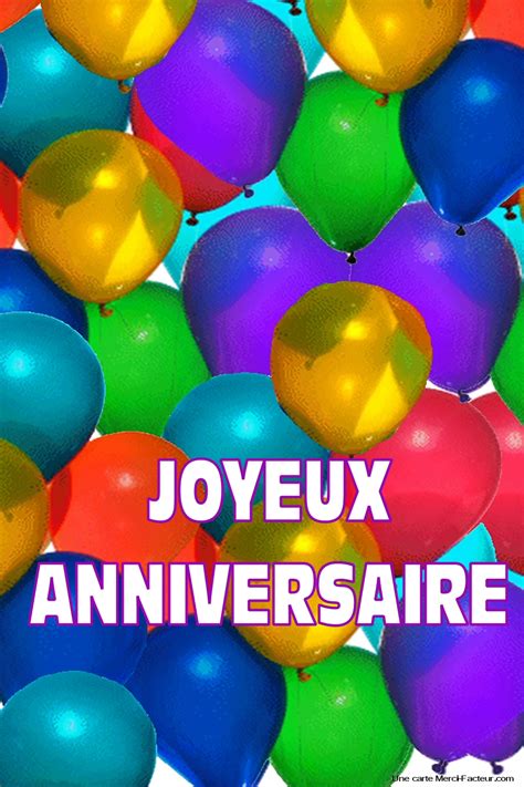 Carte joyeux anniversaire à imprimer gratuite