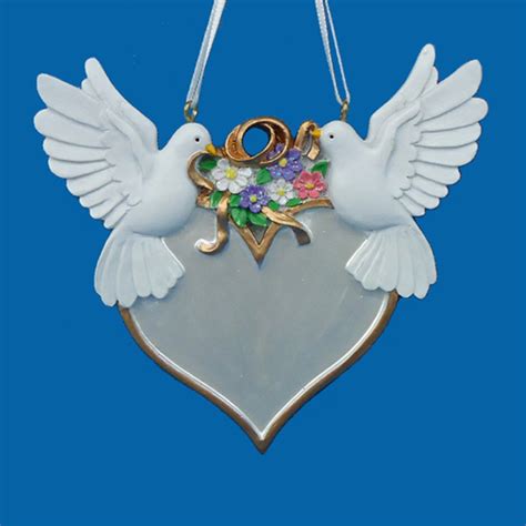 Wedding Doves Personalized Ornament - Country Marketplace