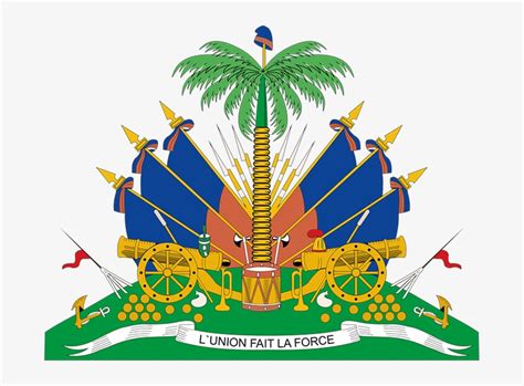 Haiti Flag Coat Of Arms Of Haiti - Haitian Coat Of Arms Transparent PNG ...