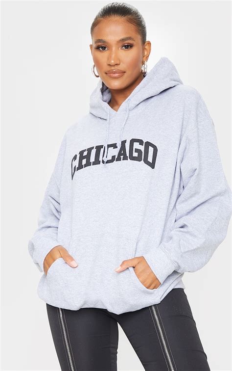 Sand Chicago Printed Hoodie | Tops | PrettyLittleThing