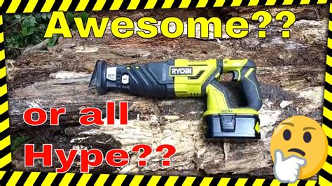 Ryobi Cordless Sawzall review How to cut down a tree with a reciprocating saw - YouTube