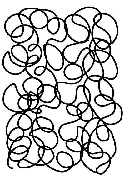 Squiggly line doodle | Line doodles, Graphic art, Diptych