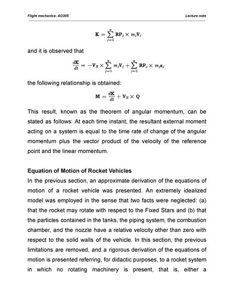 Flight Mechanics lecture note 3 - and it is observed that the following relationship is obtained ...