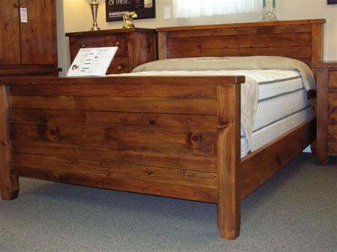 Rough Sawn Pine Panel Bed - Solid Wood Mennonite Furniture Hart's Country Furniture Sutton