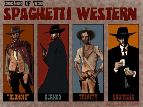 Hand-Drawn Spaghetti Western Heroes Wallpaper - The Saloon - The ...