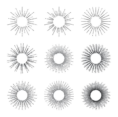 Sunburst Vector Set 335148 Vector Art at Vecteezy