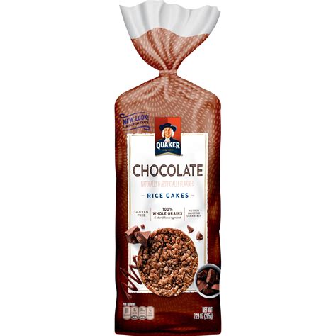 Quaker Gluten-Free 100% Whole Grains Chocolate Flavored Rice Cakes, 7. ...