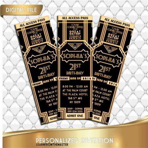 Great Gatsby Prom Invitations