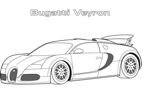 Tô màu siêu xe bugatti veyron - Trang Tô Màu Cho Bé