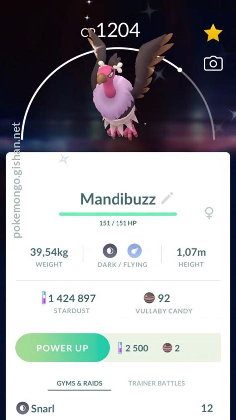 Shiny Mandibuzz - Pokemon Go