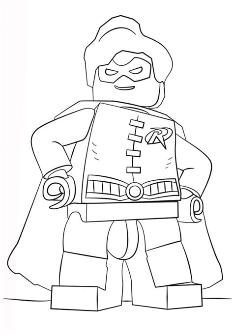 Coloriage Lego Batman Robin - télécharger et imprimer gratuit sur ColoriageEnfant.Com