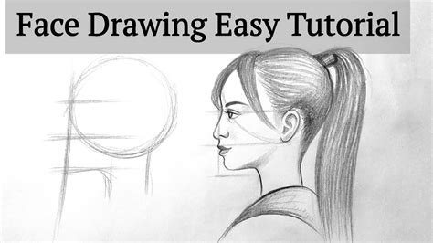 How To Draw Female Face Side View