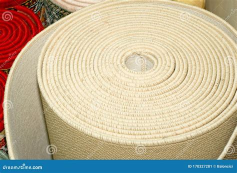 Carpet in roll stock image. Image of tube, roll, material - 170327281