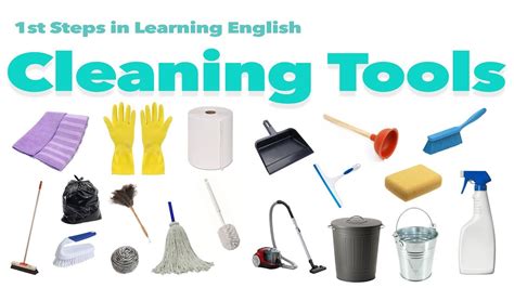 English Vocabulary - CLEANING TOOLS - YouTube