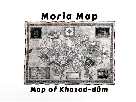 Moria Map Middle Earth Mines of Moria Map a Map of Where the - Etsy