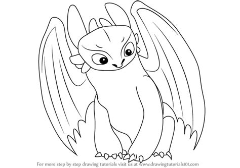 Learn How to Draw Toothless from How to Train Your Dragon (How to Train Your Dragon) Step by ...