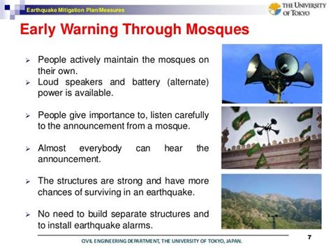 Earthquake mitigation plan and measures