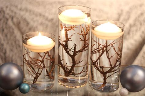 Wintry Floating Candle Centerpieces