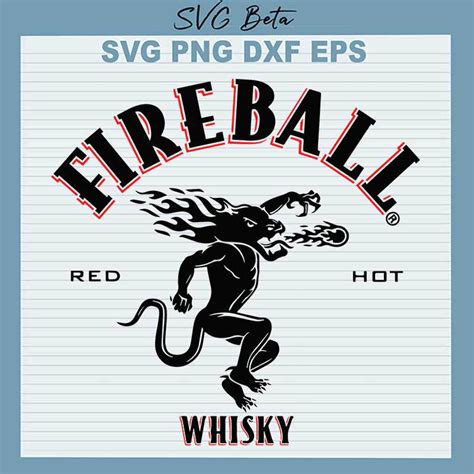 Fireball Whiskey Emblem Logo SVG, Fireball Whiskey Logo SVG PNG DXF ...