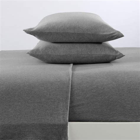 FRESHFOLDS 4-Piece Gray Solid Jersey Knit Cotton King Deep Pocket Sheet Set GB22118 - The Home Depot