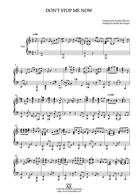 [PIANO SOLO SHEET MUSIC] Don't Stop Me Now : Musicalibra