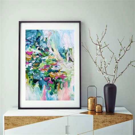 Abstract Art Print Modern Vibrant Framed Artwork By Abstract House ...