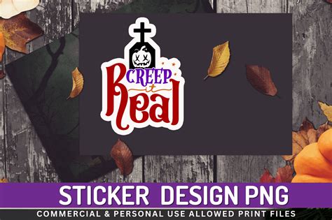 Creep It Real Stickers Design Graphic by Regulrcrative · Creative Fabrica