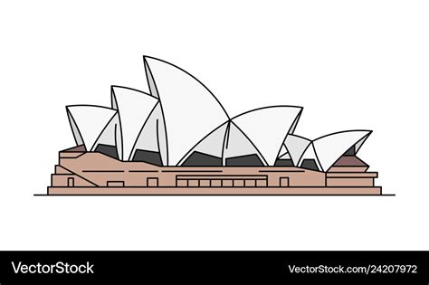 Sydney opera house icon Royalty Free Vector Image