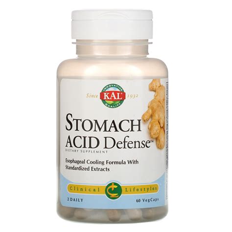 KAL, Stomach Acid Defense, 60 Vegetarian Capsules - iHerb