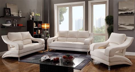 G247 Modern Living Room Set (White) by Glory Furniture | FurniturePick