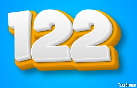 122 Text Effect and Logo Design Number