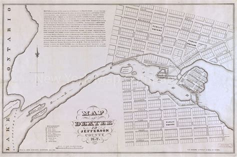 Map 1836 Map of Dexter in Jefferson County N.Y. Map Subjects: | Etsy