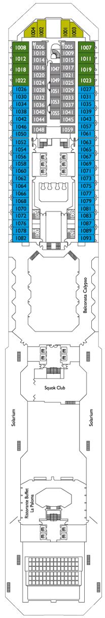 Costa Pacifica Deck plan & cabin plan