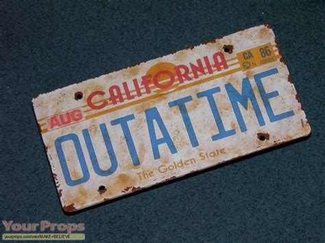 Back To The Future spinning license plate replica replica movie prop