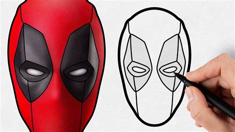 Deadpool Mask Drawing