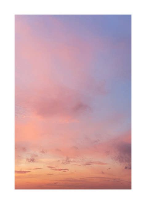 Pastel Clouds Poster - Sunset - Desenio.com