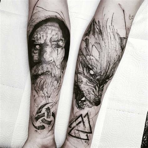 Top 55 Norse Wolf Tattoo Ideas - [2021 Inspiration Guide]