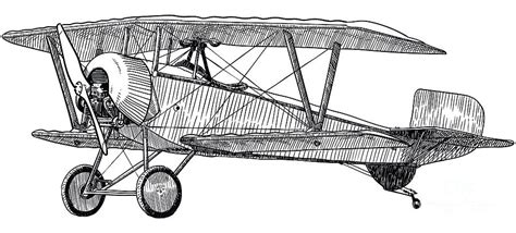 Vector Drawing Of Old Biplane On White Digital Art by Stefan alfonso