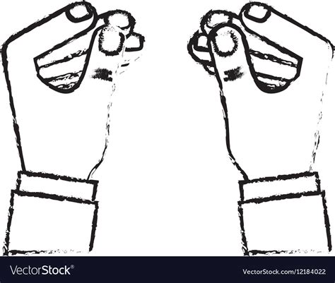 Hand holding something Royalty Free Vector Image