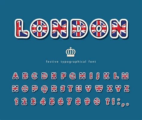 British font with national flag colors. 682018 Vector Art at Vecteezy