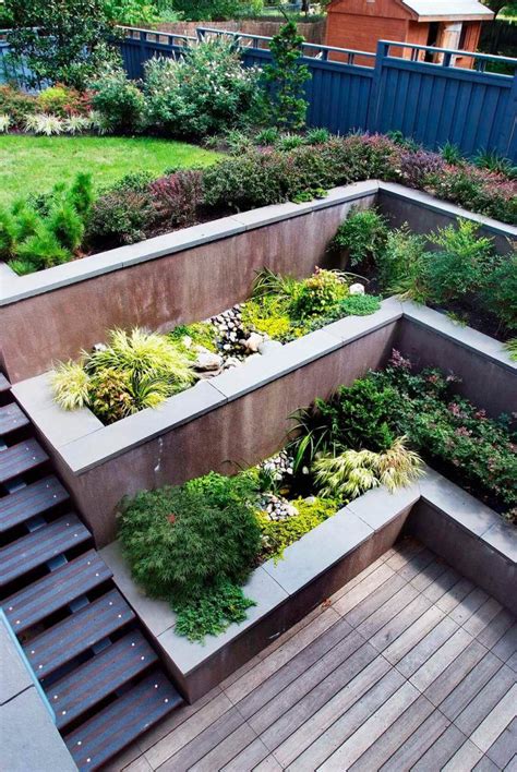 33 Beautiful Built-In Planter Ideas to Upgrade Your Outdoor Space | Backyard landscaping designs ...