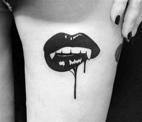 Female Vampire Shhh Tattoo