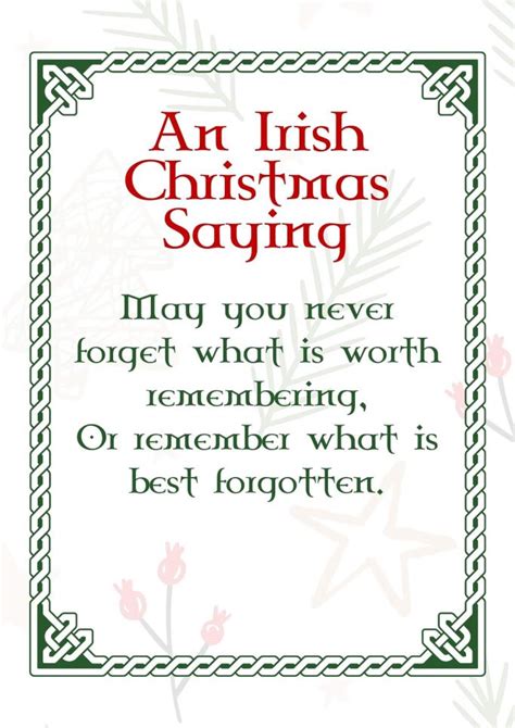 Irish Christmas Blessings, Proverbs and Sayings