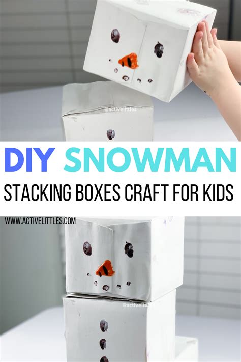 Recycled Snowman Stacking Boxes Craft for Kids - Active Littles