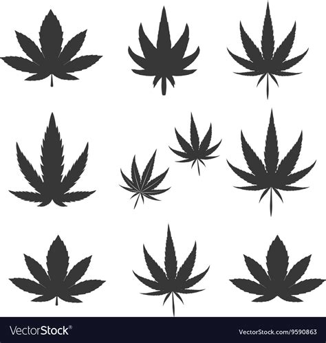 Cannabis marijuana leaf icon Royalty Free Vector Image