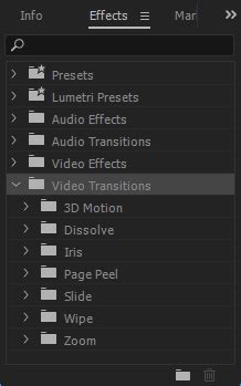 Learn about the Premiere Pro Transitions Effects