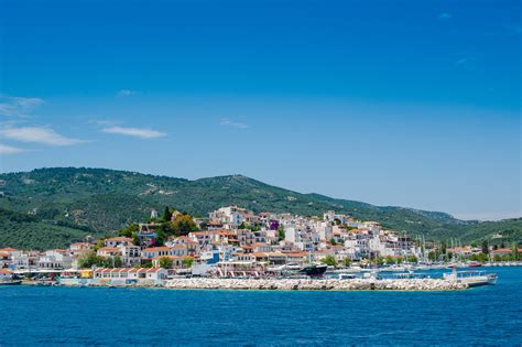 Skiathos harbour and town | Yacht charter greece, Sailing holidays, Greece holiday