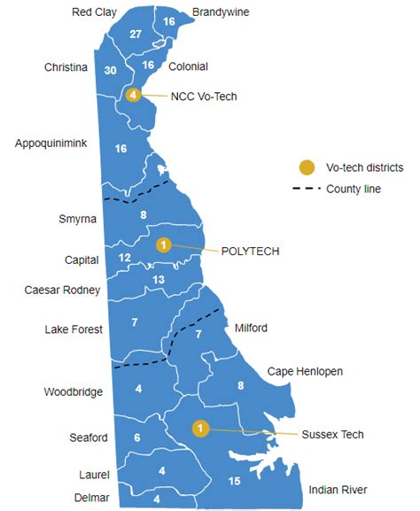 Delaware School District Map - World Map