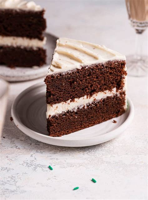 Guinness Chocolate Cake with Irish Cream Frosting - Brown Eyed Baker