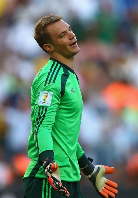 RIO DE JANEIRO, BRAZIL - JULY 13: Manuel Neuer of Germany reacts during the 2014 FIFA World Cup ...